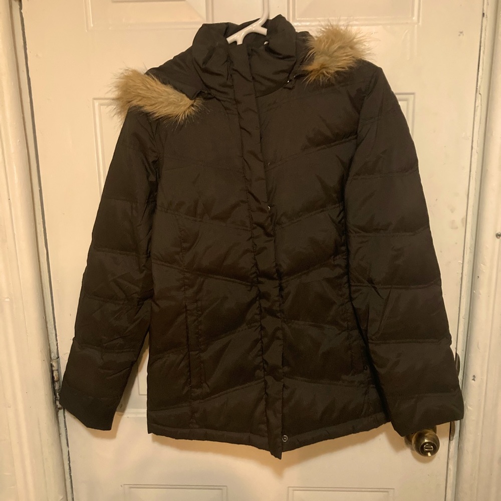 NEW YORK COMPANY FAKE FUR LINED HOOD SKI COAT